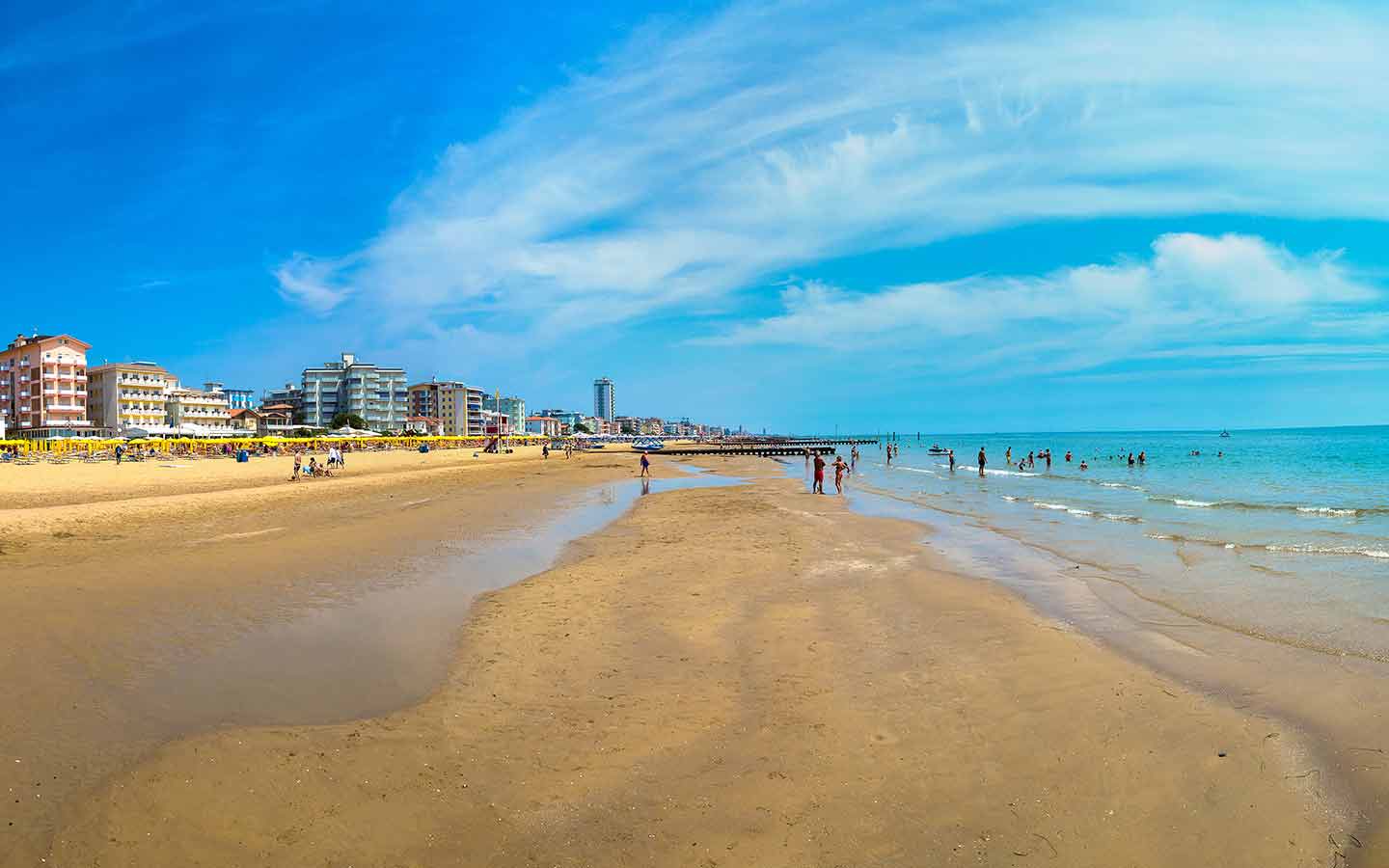 Bei den Nur-Hotel-Buchungen ist auch 2021 die Gegend rund um Jesolo führend.